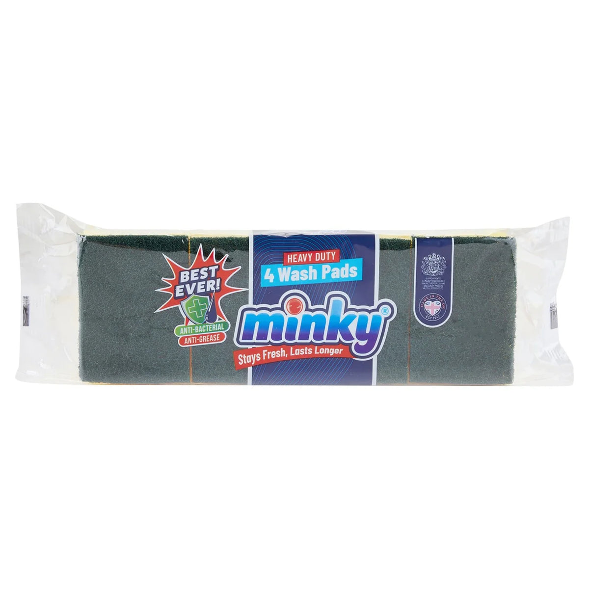 Minky Heavy Duty Anti-Bacterial Wash Pads 4 per pack