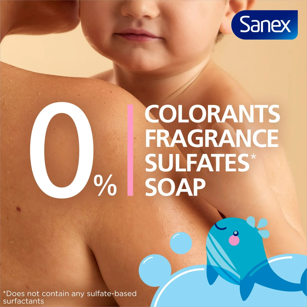 Sanex Zero% Fragrance Free Baby Bath & Wash 450ml