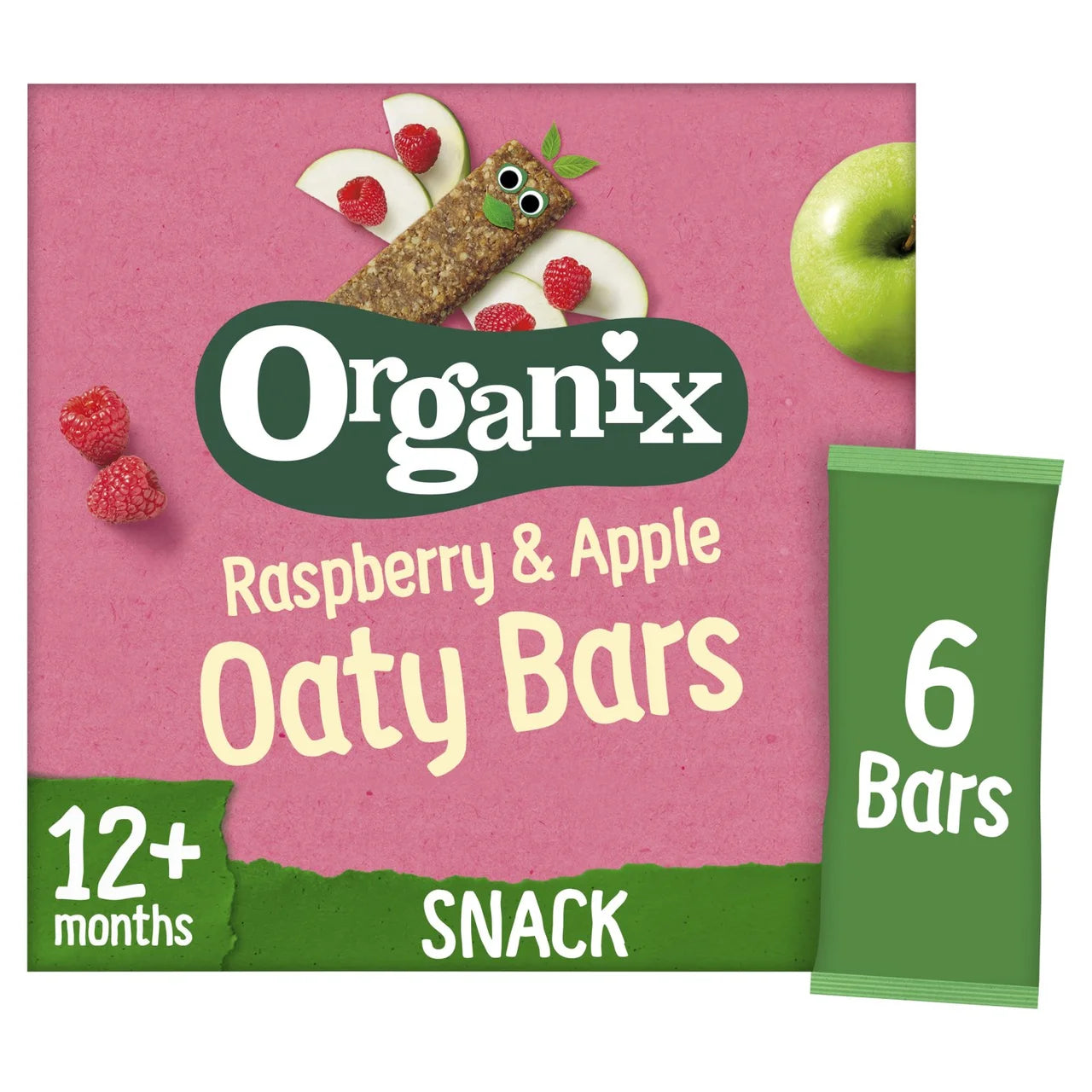 Organix Raspberry & Apple Soft Oaty Bars Toddler Multipack 12 months+ 6 x 23g