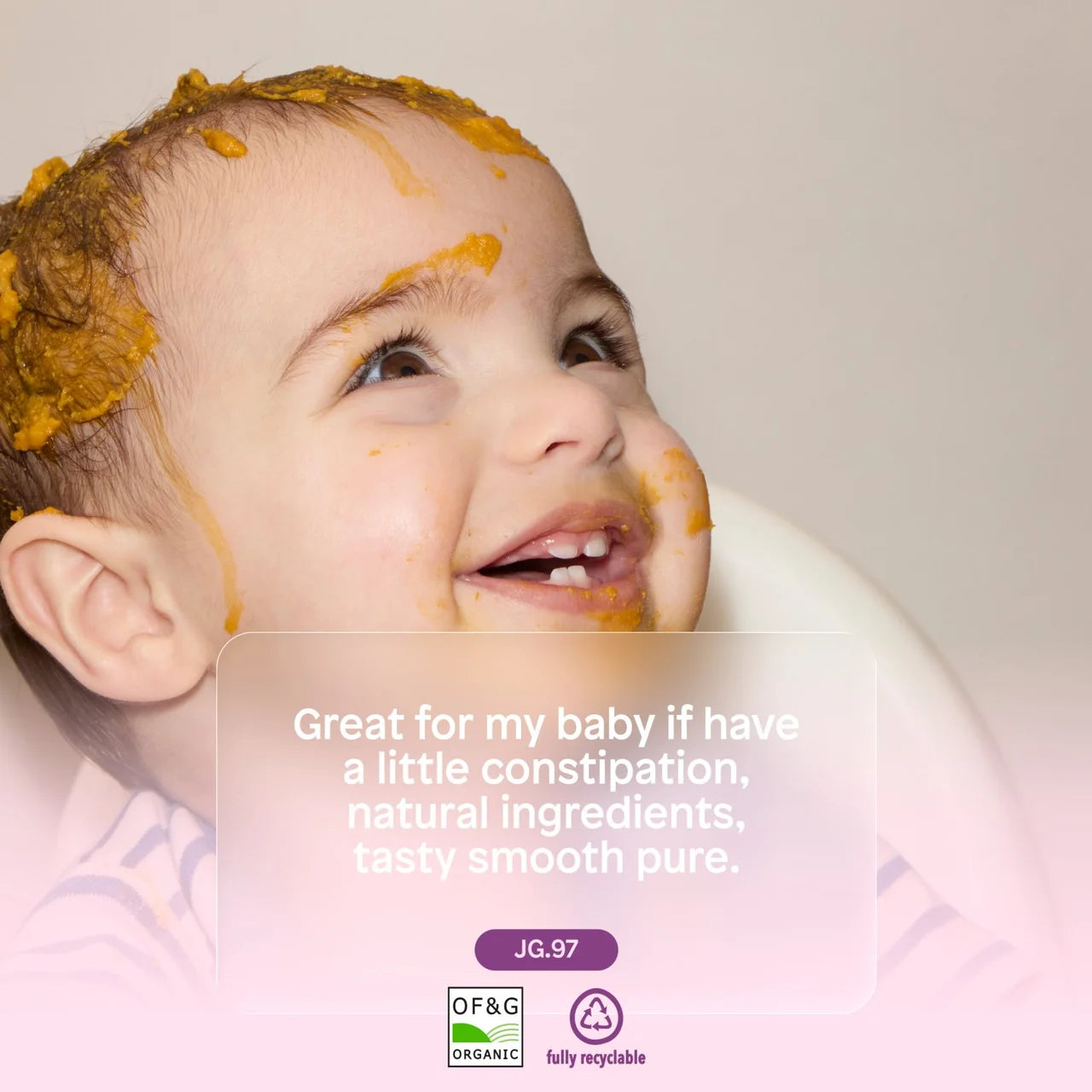 Little Freddie Prune Yoghurt with Oats Baby Food Pouch 6+ Months 100g