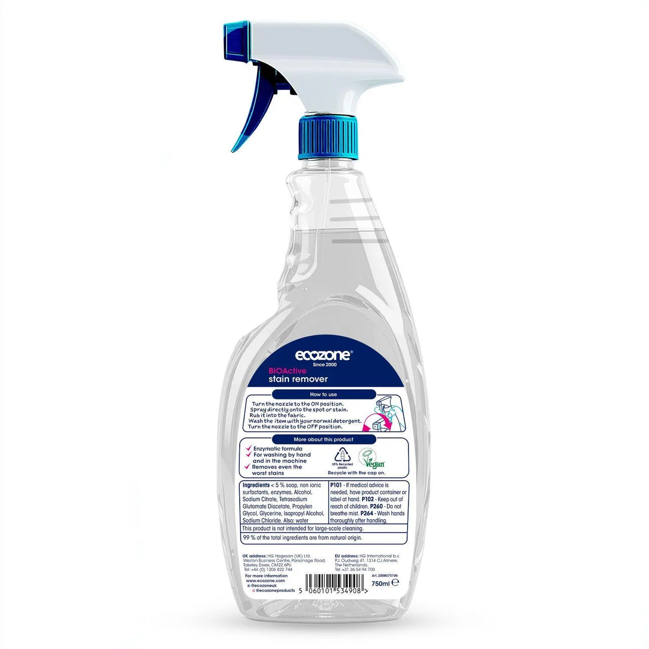 Ecozone BIOActive stain remover 750ml