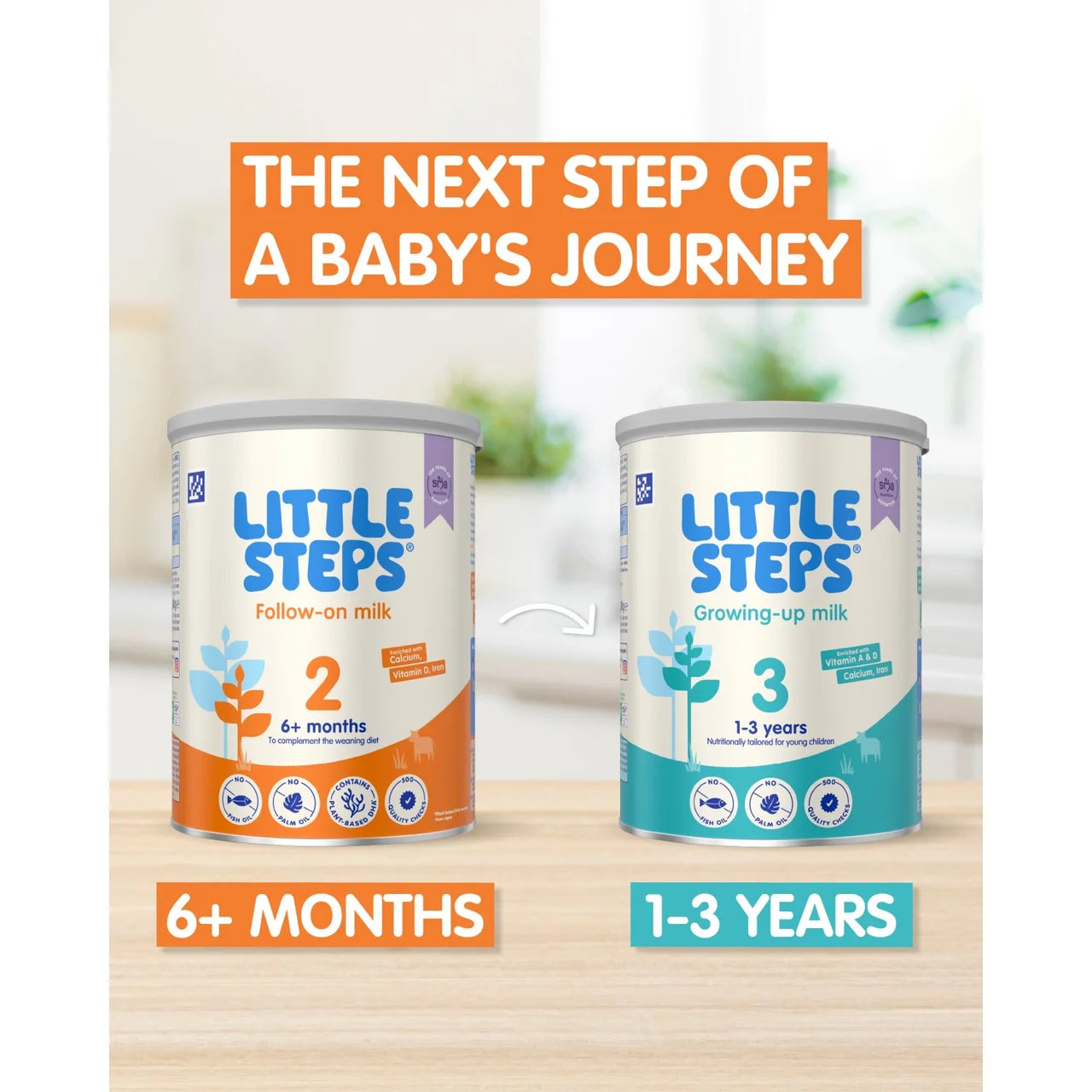 LITTLE STEPS Follow-on Baby Milk Powder Formula 6 mth+ 800 g