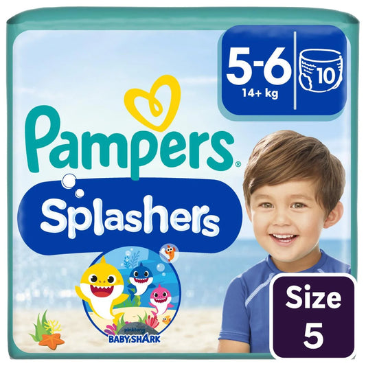 Pampers Splashers Swim Nappies, Size 5-6 (14+kg) 10 per pack