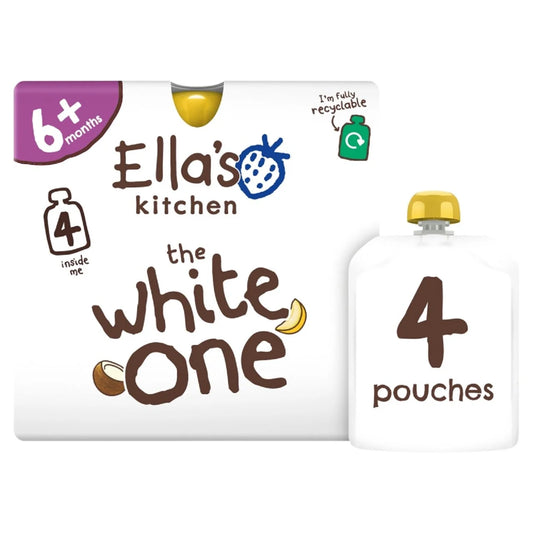 Ella's Kitchen The White One Smoothie Pouch Multipack 6+ Months 4 x 90g