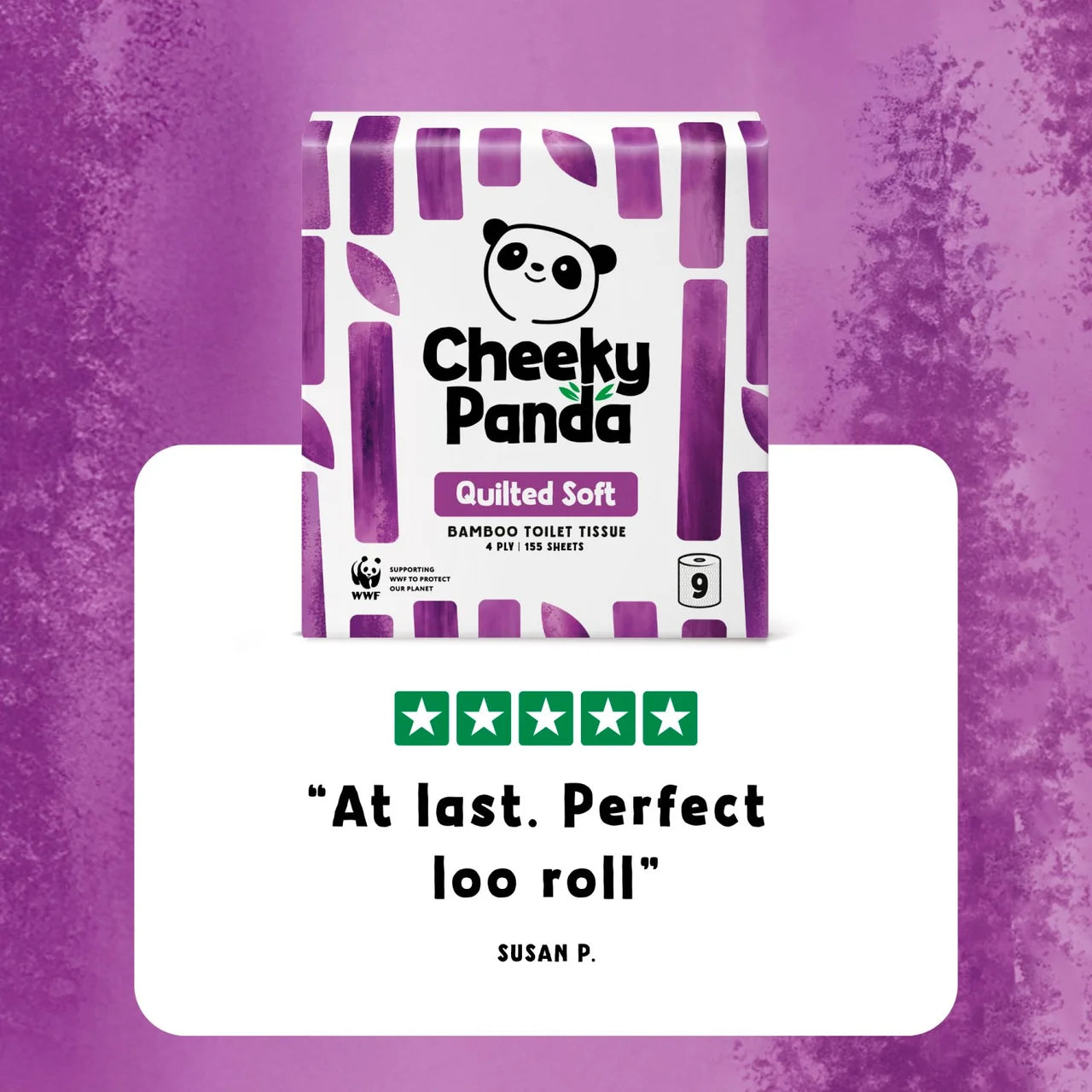 Cheeky Panda Quilted Soft Bamboo Toilet Paper 9 per pack