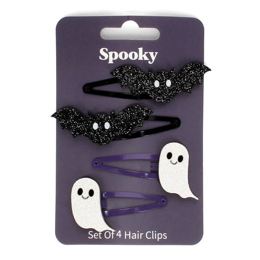 Rex London Spooky Glitter Hair Clips 4 per pack