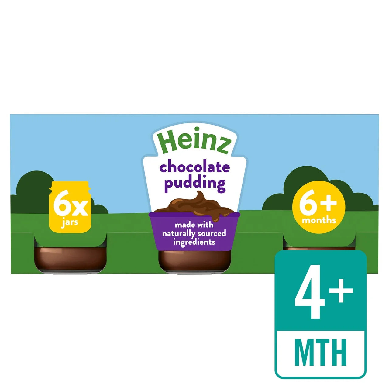 Heinz Chocolate Pudding Jars Baby Food 6+ Months 6 x 120g