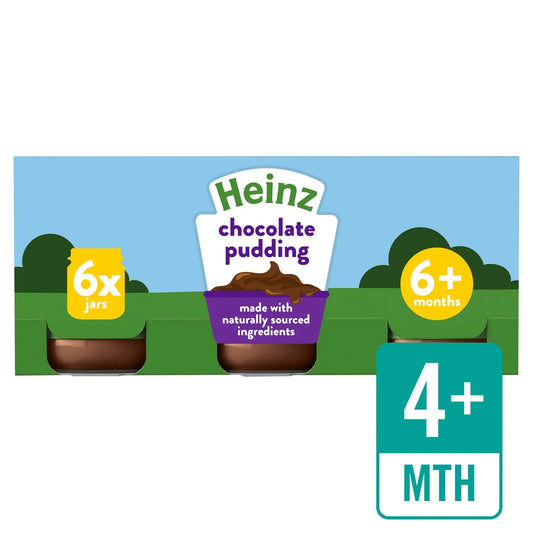 Heinz Chocolate Pudding Jars Baby Food 6+ Months 6 x 120g