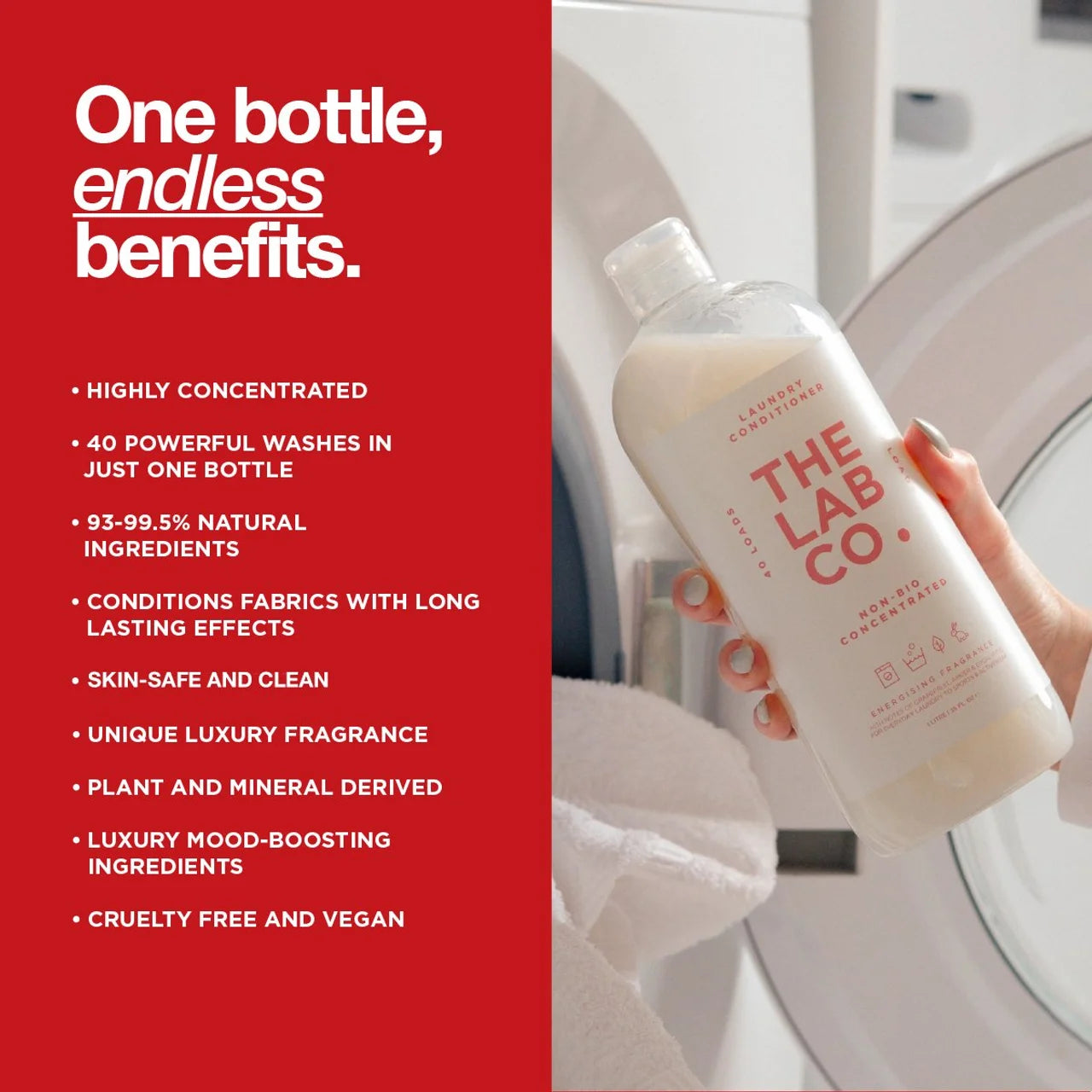 The Lab Co. Energising Non-Bio Fabric Conditioner 1L