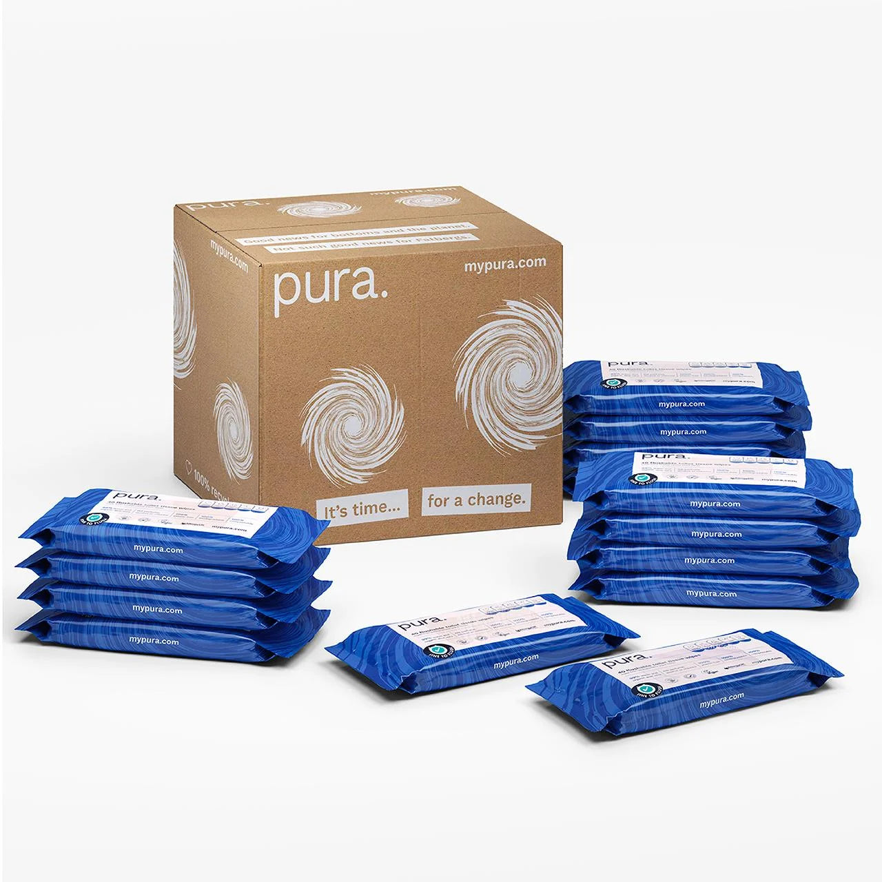 Huggies Pure Baby Wipes Plastic Free 12 Pack 48 per pack