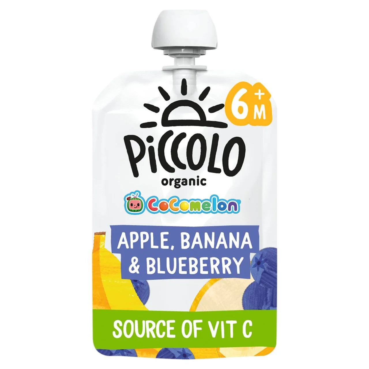Piccolo Organic Apple, Banana & Blueberry, COCOMELON 100g