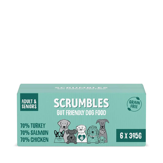 Scrumbles Grain Free Wet Dog Food Pate Multipack 6x395g