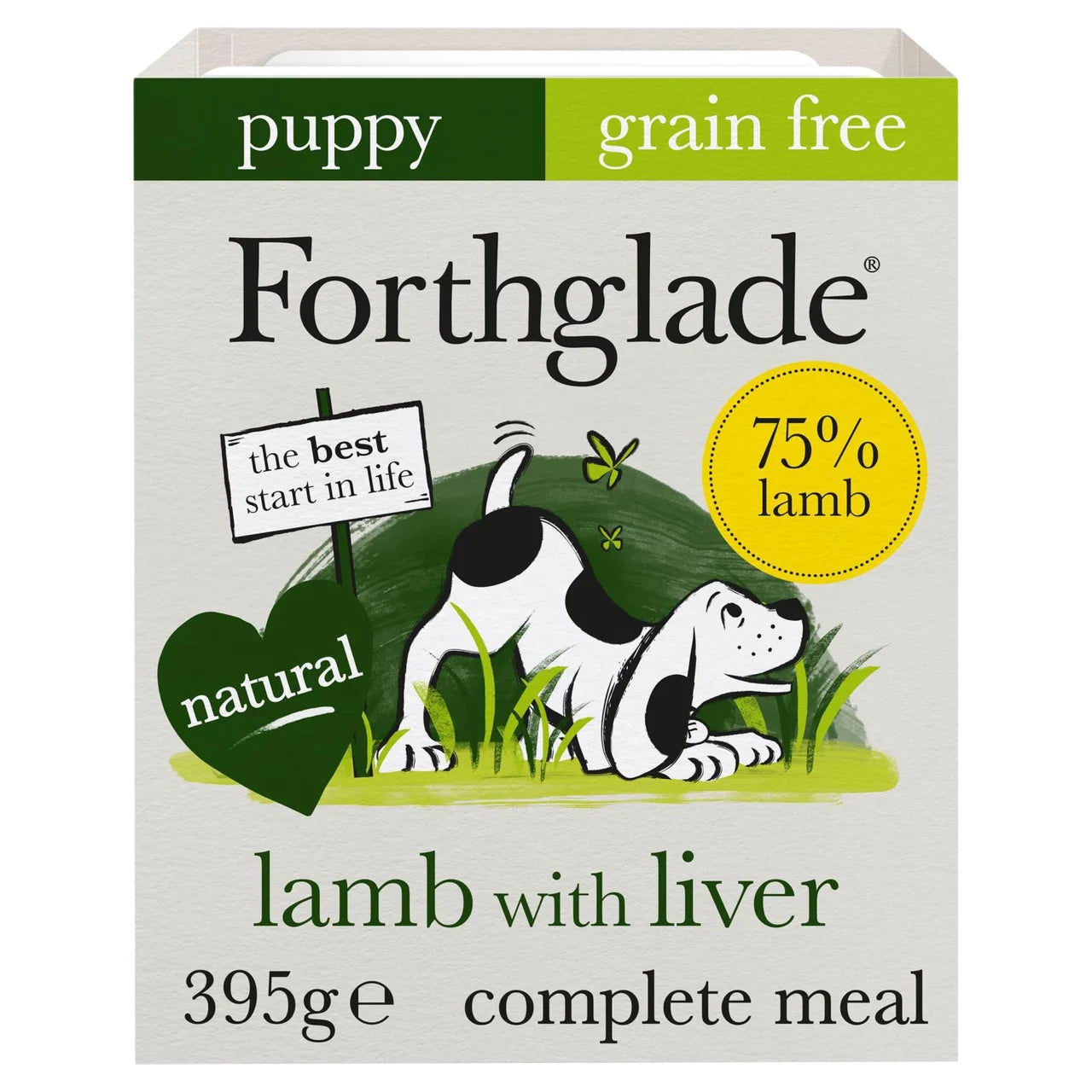 Forthglade Puppy Natural Wet Dog Food Lamb with Liver 2-12 months 395g