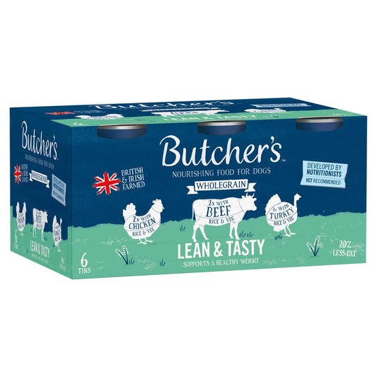 Butcher's Lean & Tasty Low Fat Dog Food Tins 12x400g
