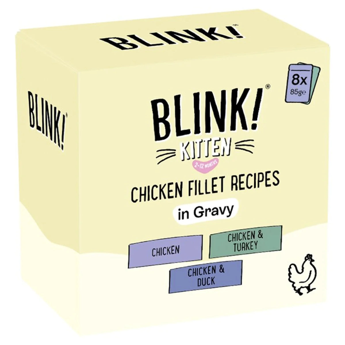 Blink Kitten Chicken Fillets Pouch Selection in Gravy 8 x 85g