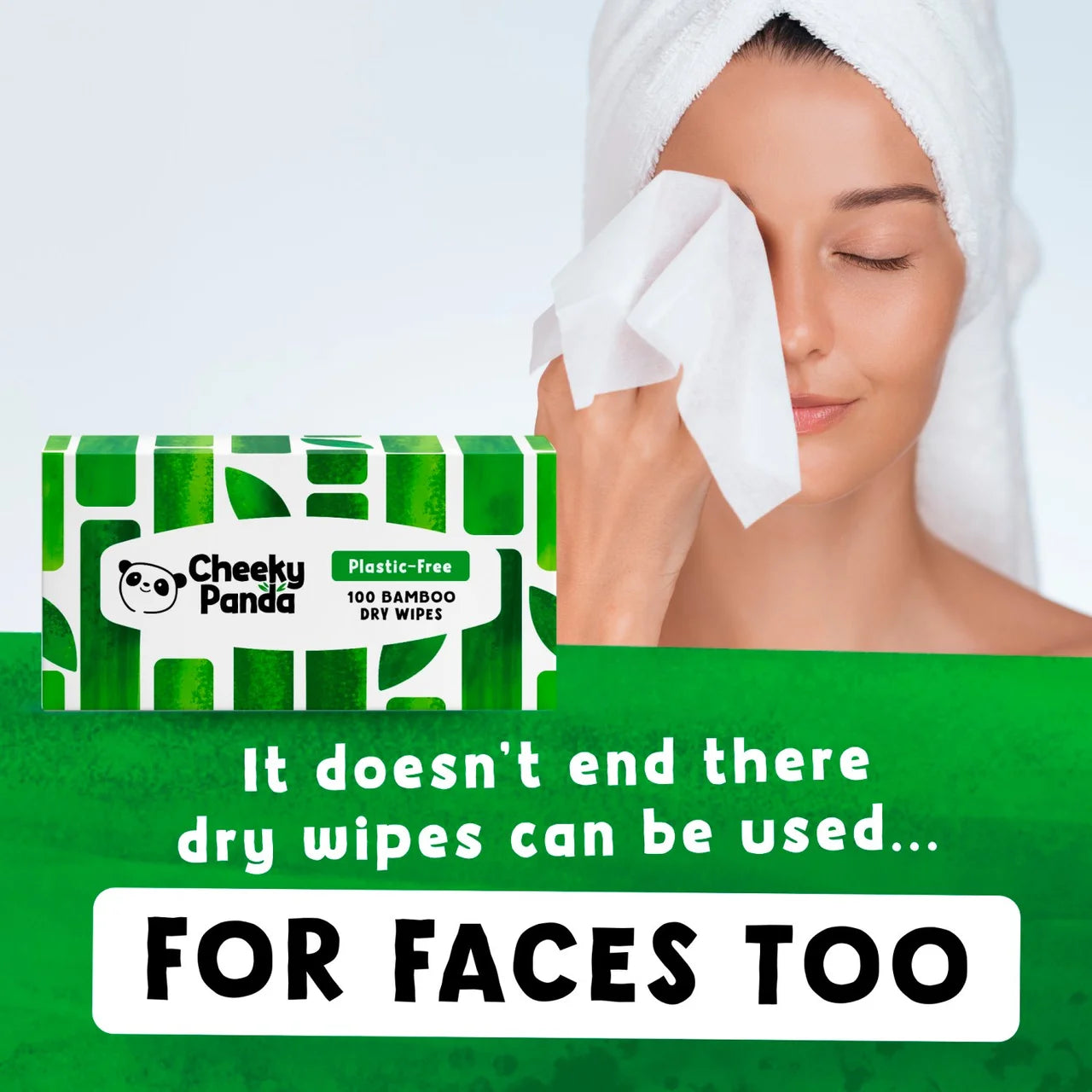 Cheeky Panda Bamboo Dry Wipes 100 per pack