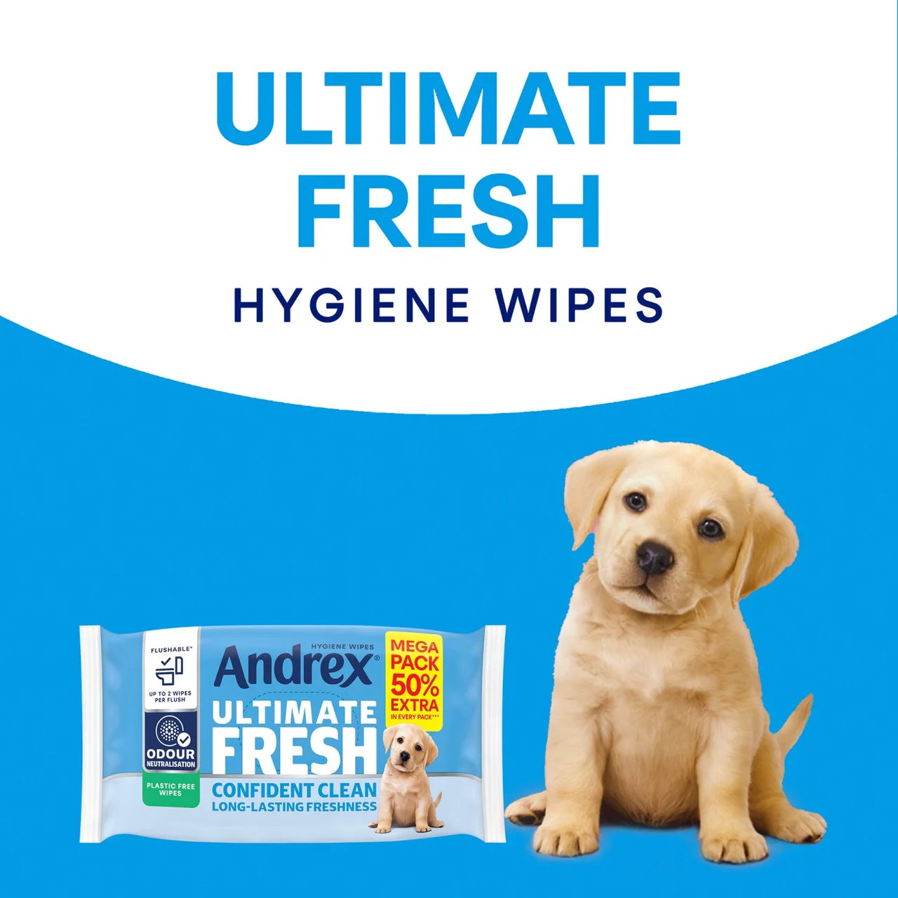 Andrex Ultimate Fresh Wipes Odour Control Moist Toilet Tissue 36 Pack