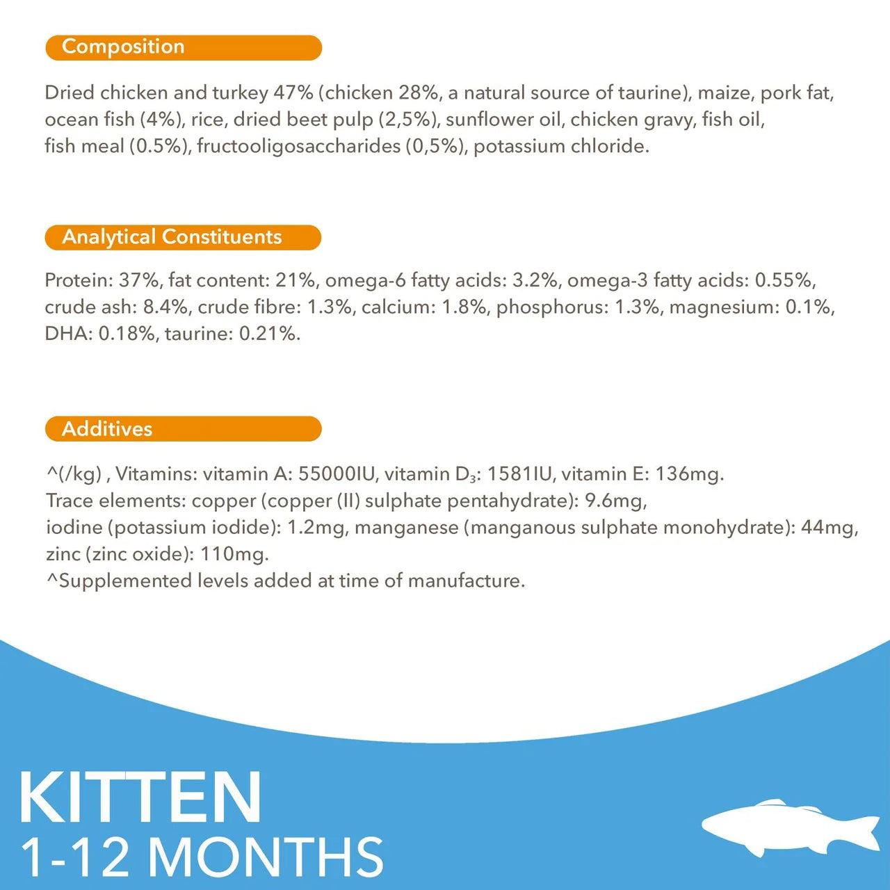 IAMS 1-12 Months Kitten Dry Cat Food Ocean Fish 3kg