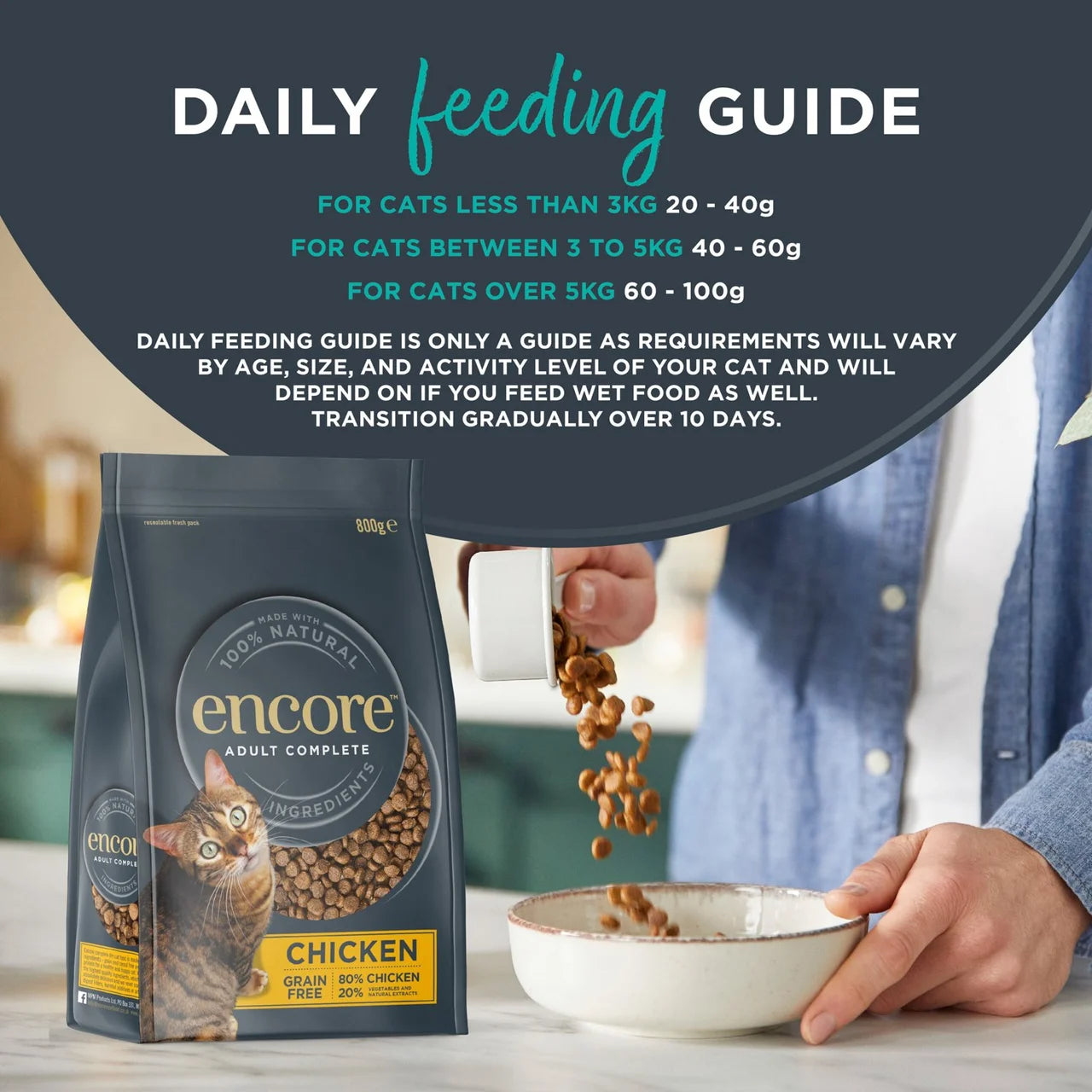 Encore Natural Adut Dry Cat Food Chicken with Salmon Grain Free 800g