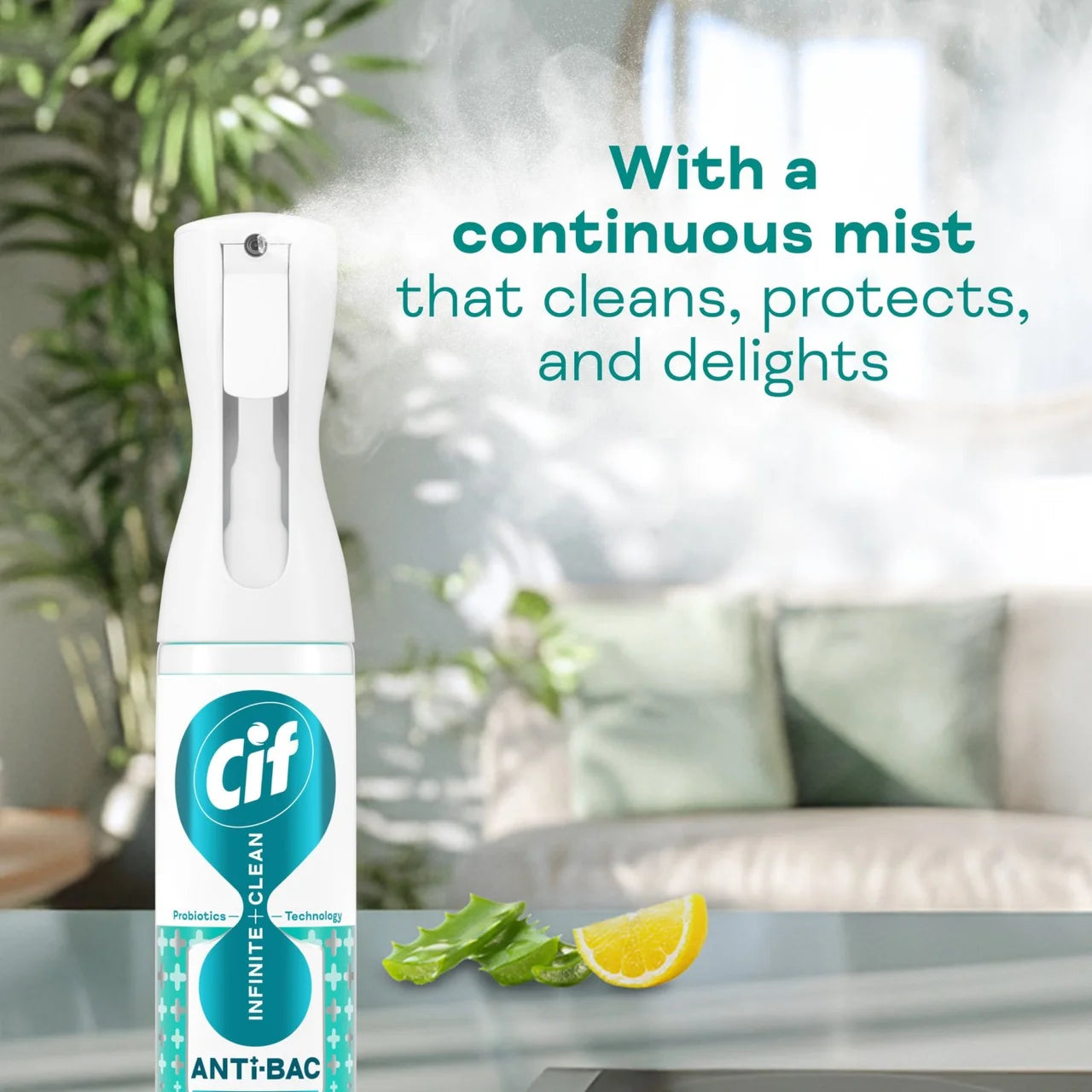 Cif Infinite Clean Anti-Bac All in One Cleaner Reload Lemon & Aloe Vera 280ml