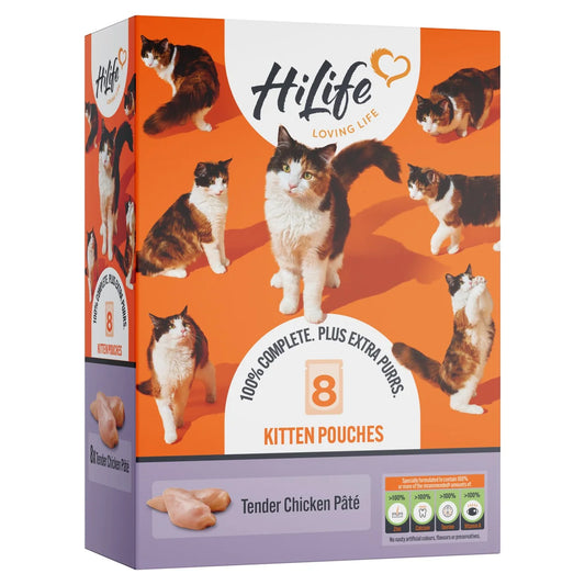 HiLife It's Only Natural Kitten Food - Tender Chicken 8 x 70g
