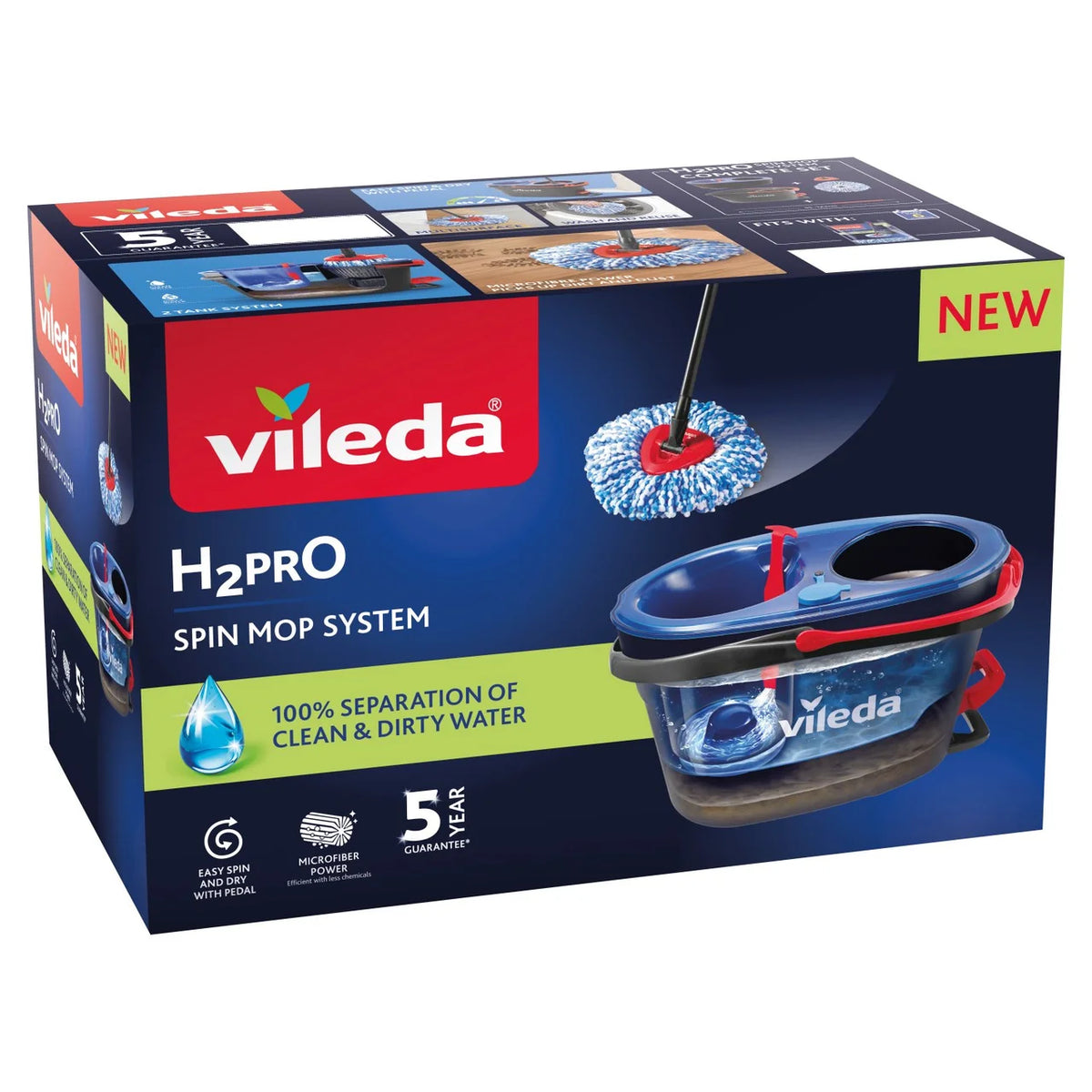 Vileda H2PrO Spin Mop & Bucket System