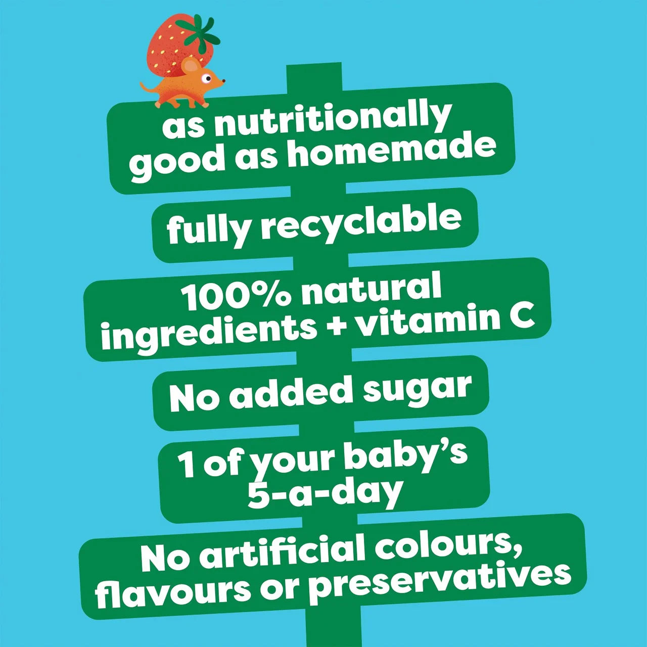 Heinz Apple & Strawberry Baby Food Fruit Puree Pouch 6+ Months 100g