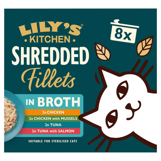 Lily's Kitchen Cat Shredded Fillets in Broth Multipack 8 x 70g