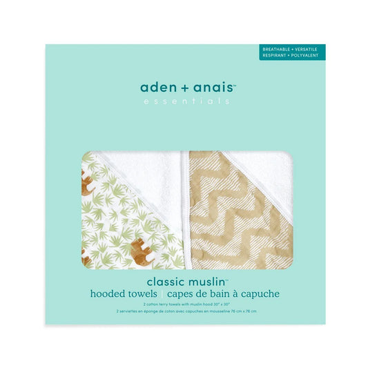 Aden+Anais essentials 2 pack hooded towel tanzania 2 per pack