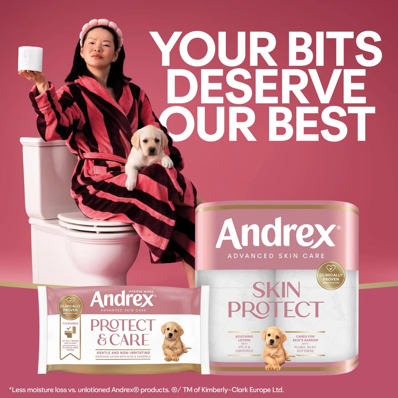 Andrex Skin Protect Toilet Roll 4 per pack
