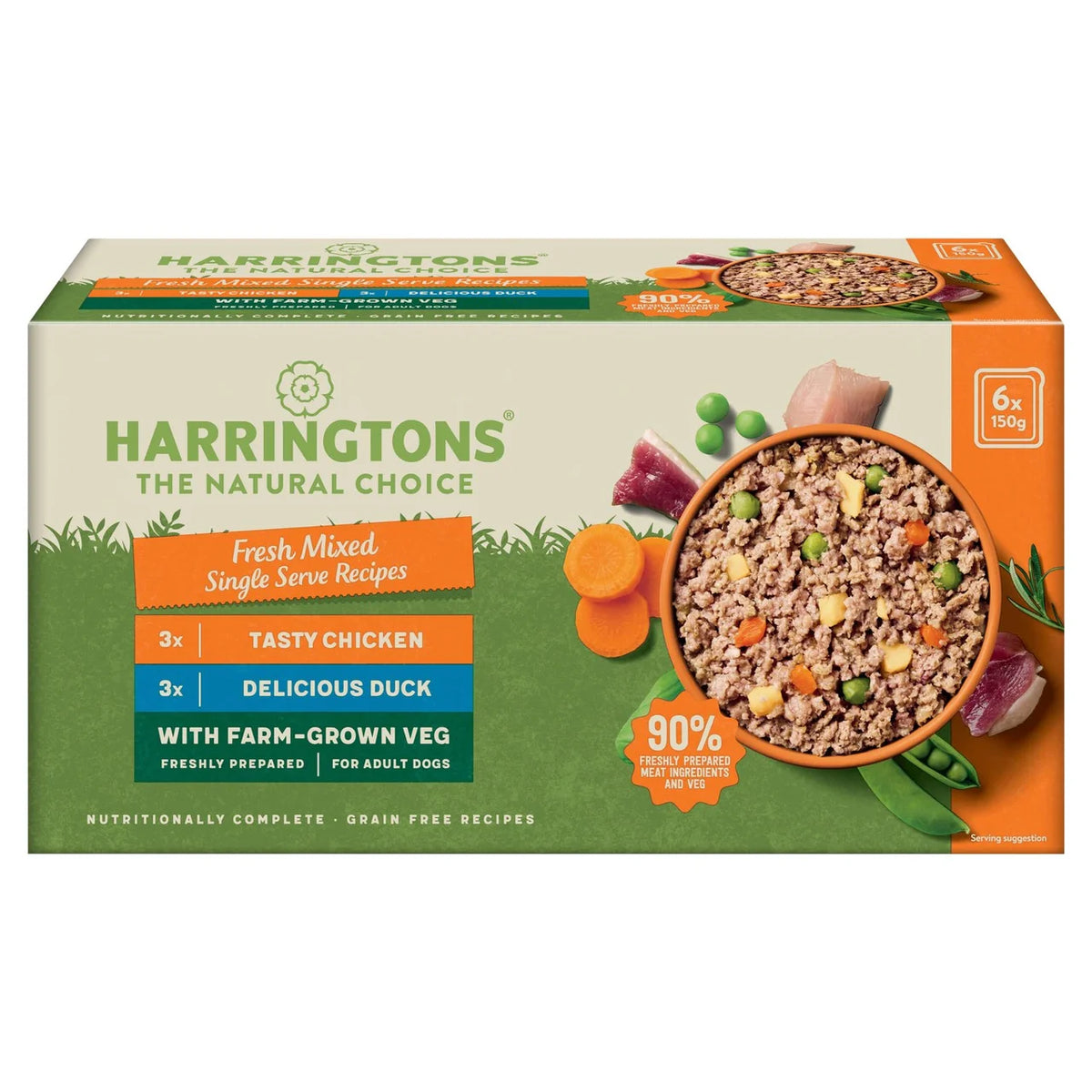 Harringtons Grain Free Mixed Selection Box Dog Food 6 x 150g