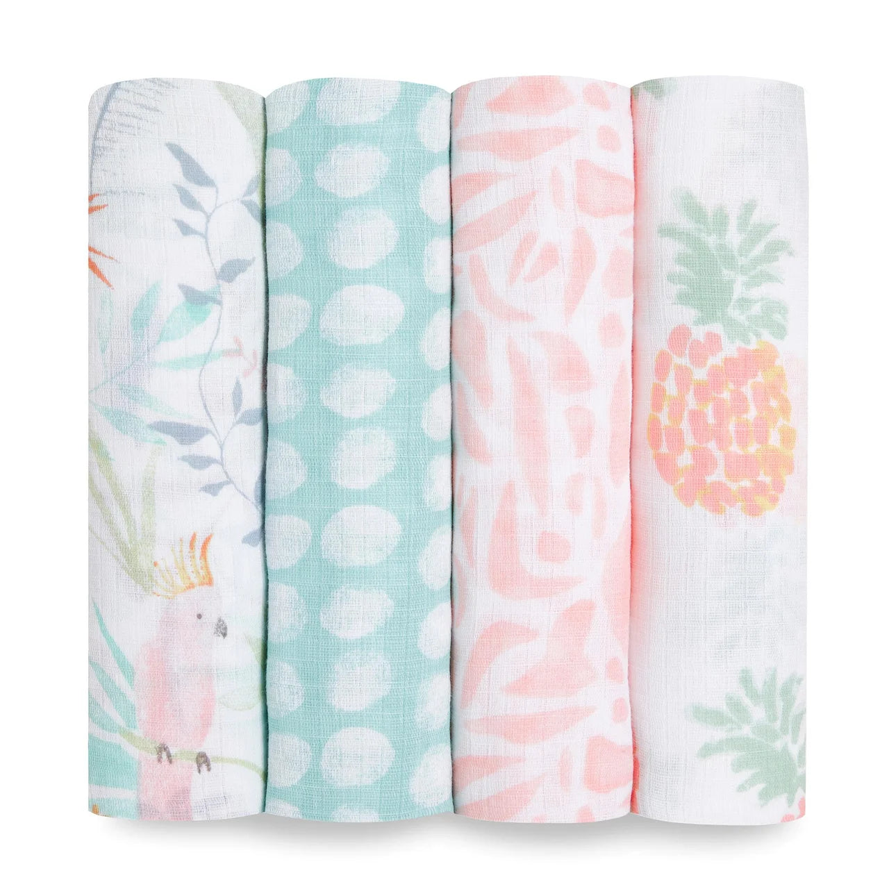 Aden + Anais Muslin Swaddle Blankets, Tropicalia 4 per pack