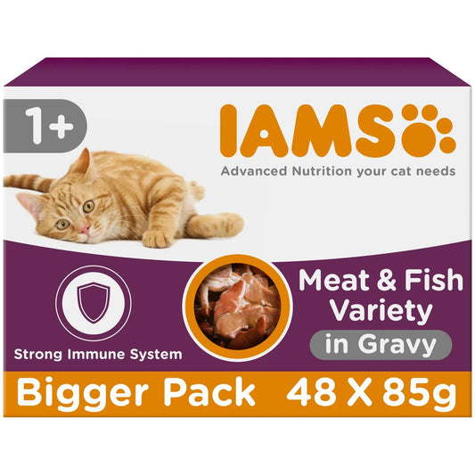 Iams Delights Adult Land & Sea Collection in Gravy Multipack 48 x 85g