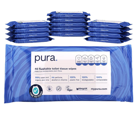 Huggies Pure Baby Wipes Plastic Free 12 Pack 48 per pack