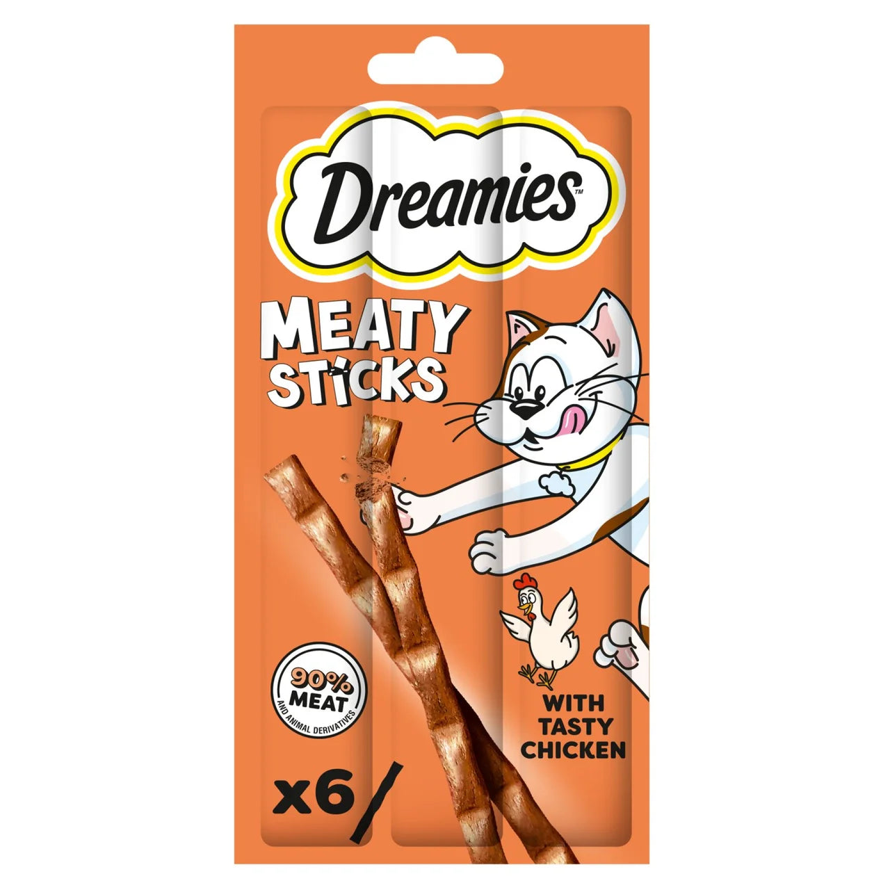 Dreamies Meaty Sticks with Chicken Cat Treats 6 x 5g