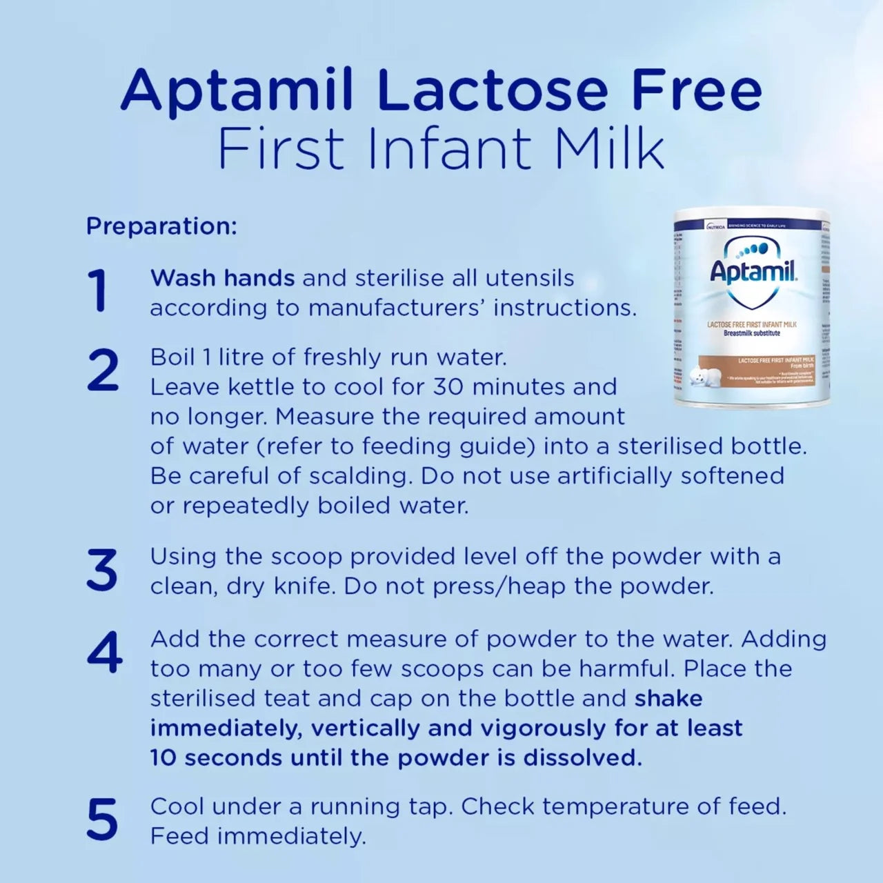 Aptamil Lactose Free Baby Milk Formula Powder Birth for Lactose Intolerance 400g