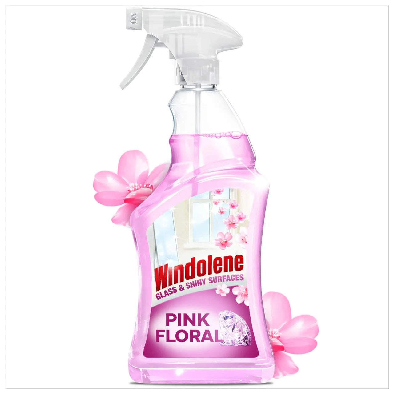 Windolene Diamond Shine Glass & Shiny Surfaces Pink Floral 750ml