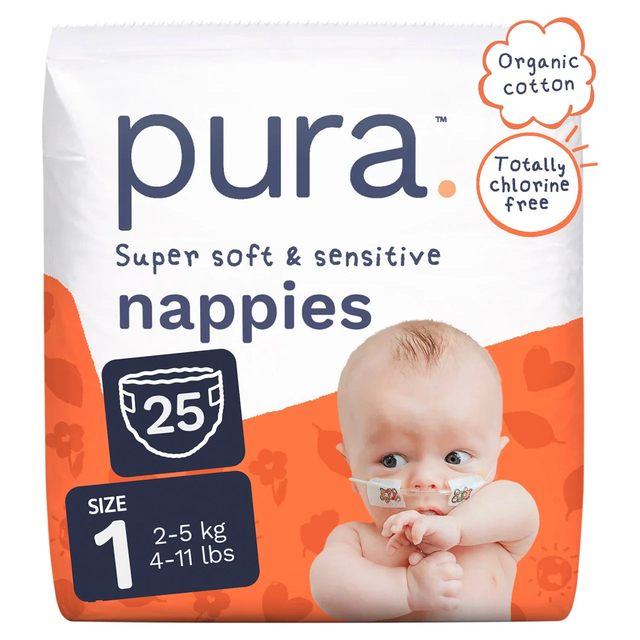 Pura Nappies Size 1 , 25 per pack