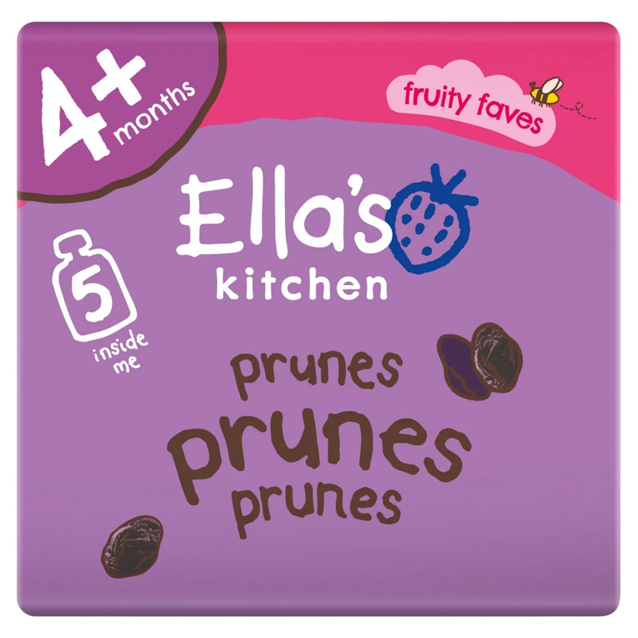 Ella's Kitchen Prunes Baby Pouch 4+ Months 5 x 70g