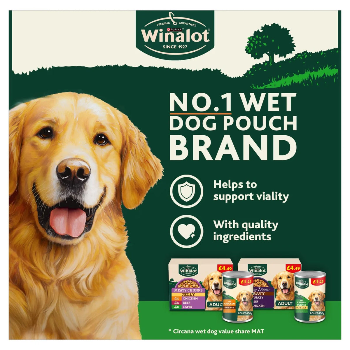 Winalot Classics Mixed in Jelly Lamb & Turkey Wet Dog Food 12 x 400g