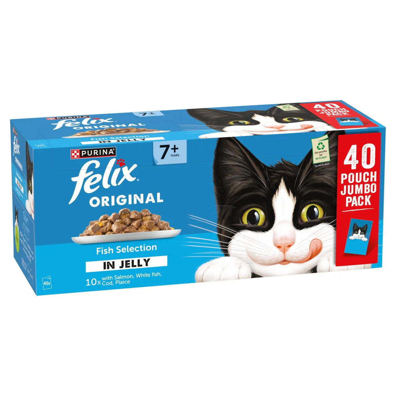 Felix Original Senior 7+ Fish Selection in Jelly Wet Cat Food 40 x 85g