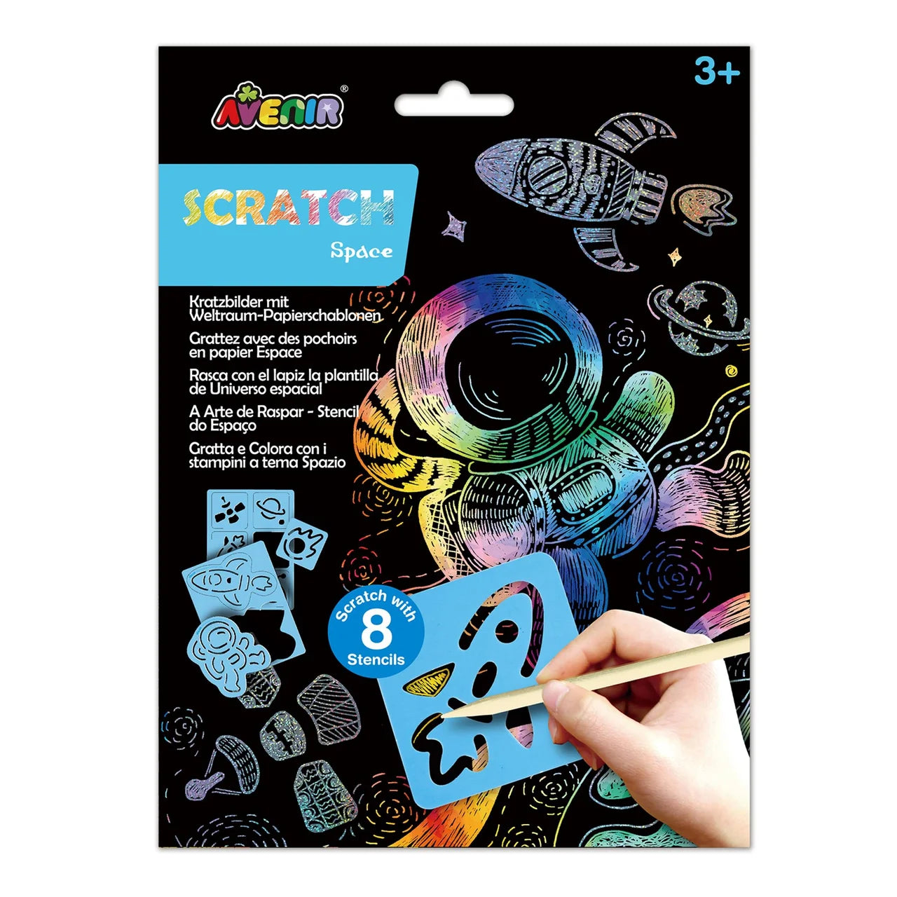 Avenir Scratch With Stencils Space