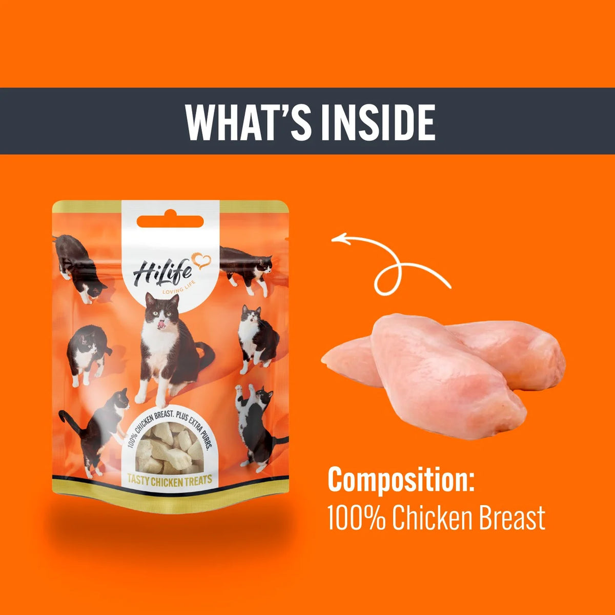 HiLife It's only Natural Chicken Breast Cat Treats 10g