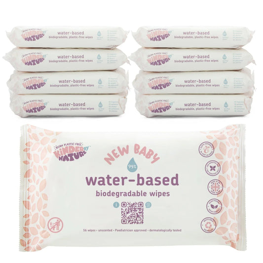 Kinder by Nature Water-Based Wipes 8 x 56 per pack
