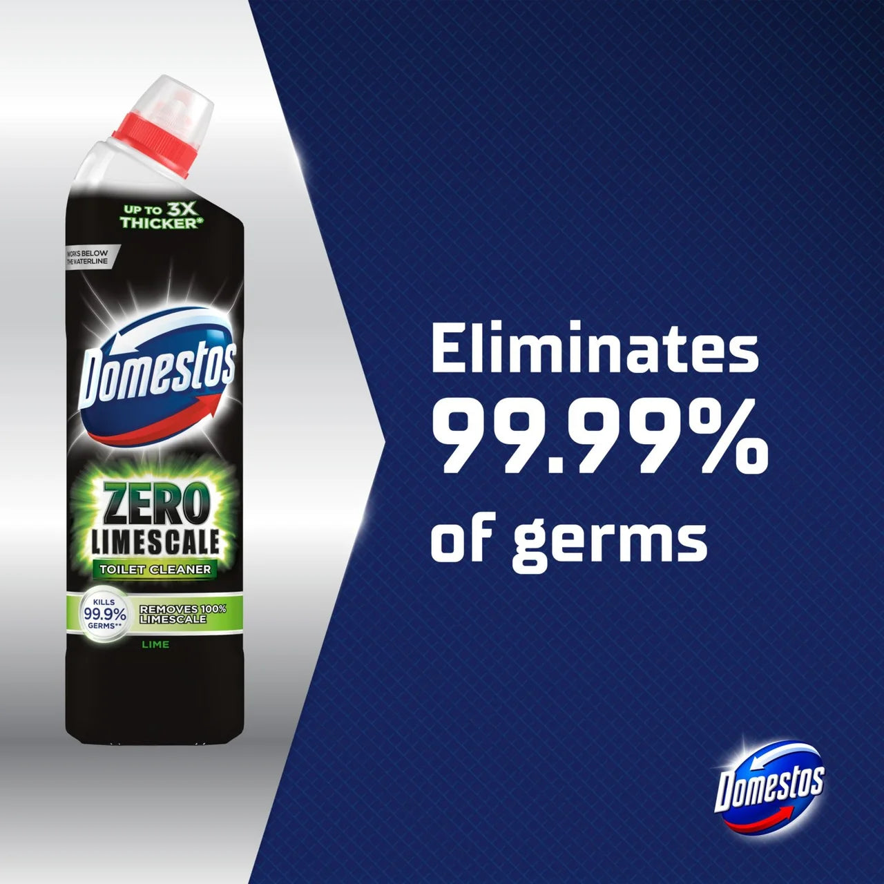 Domestos Zero Limescale Toilet Cleaner Lime 750ml