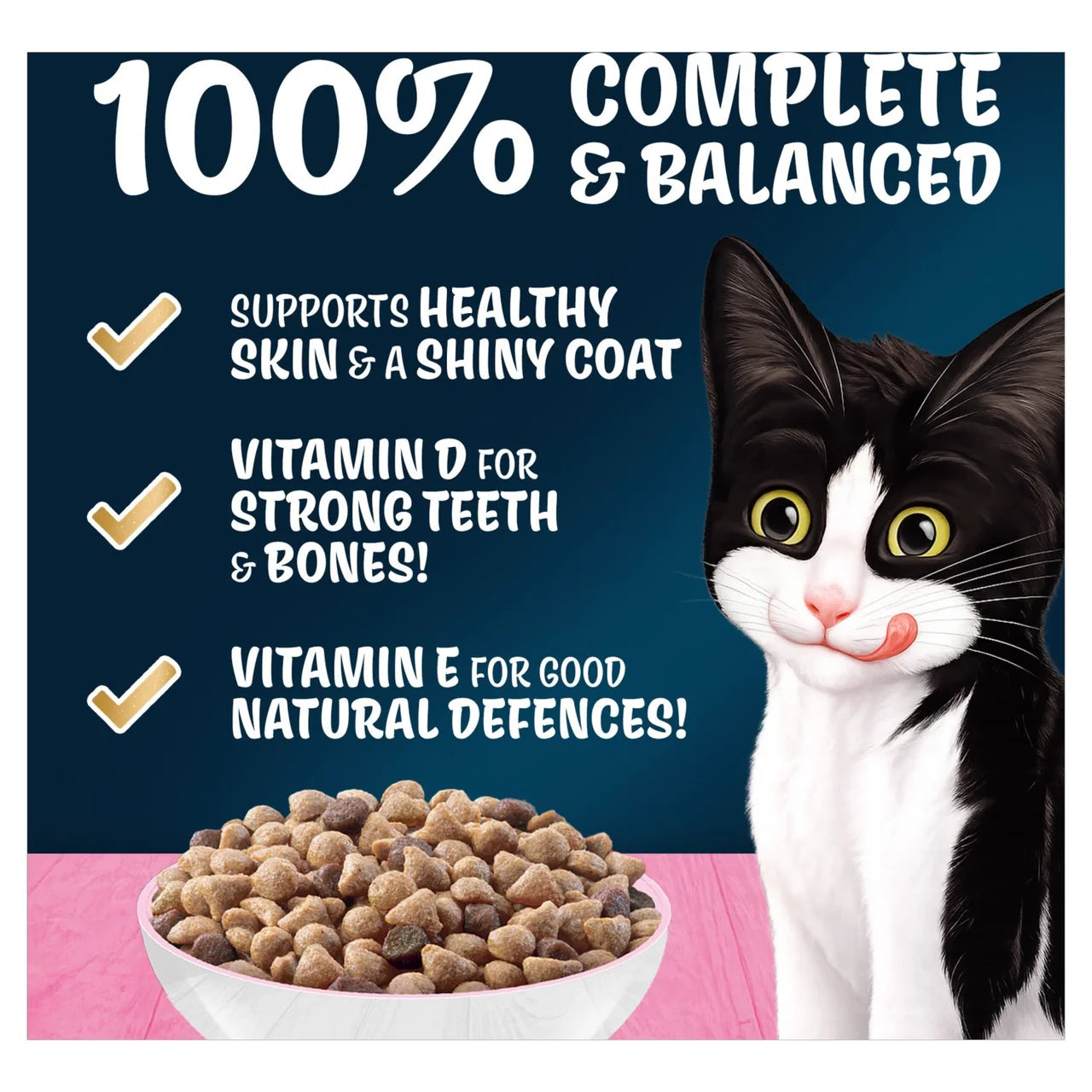 Felix Doubly Delicious Kitten Salmon & Vegetables Dry Cat Food 750g