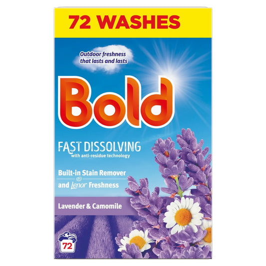 Bold Washing Powder Lavender & Camomile 72 Washes 3.6kg