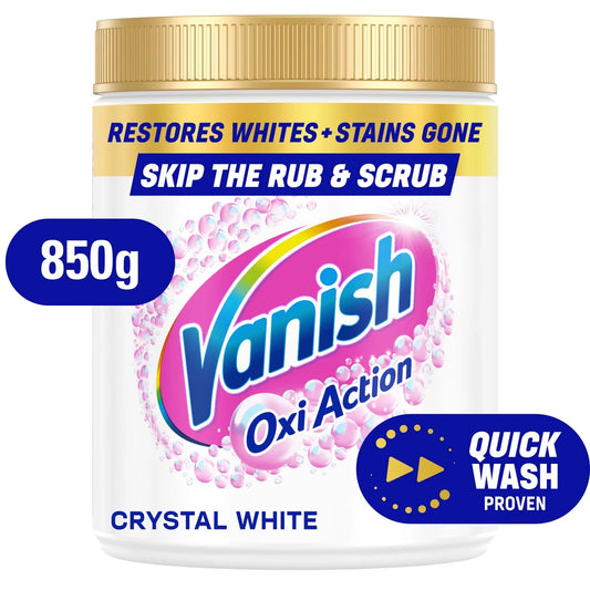 Vanish Oxi Action Fabric Stain Remover Powder Whites 850g