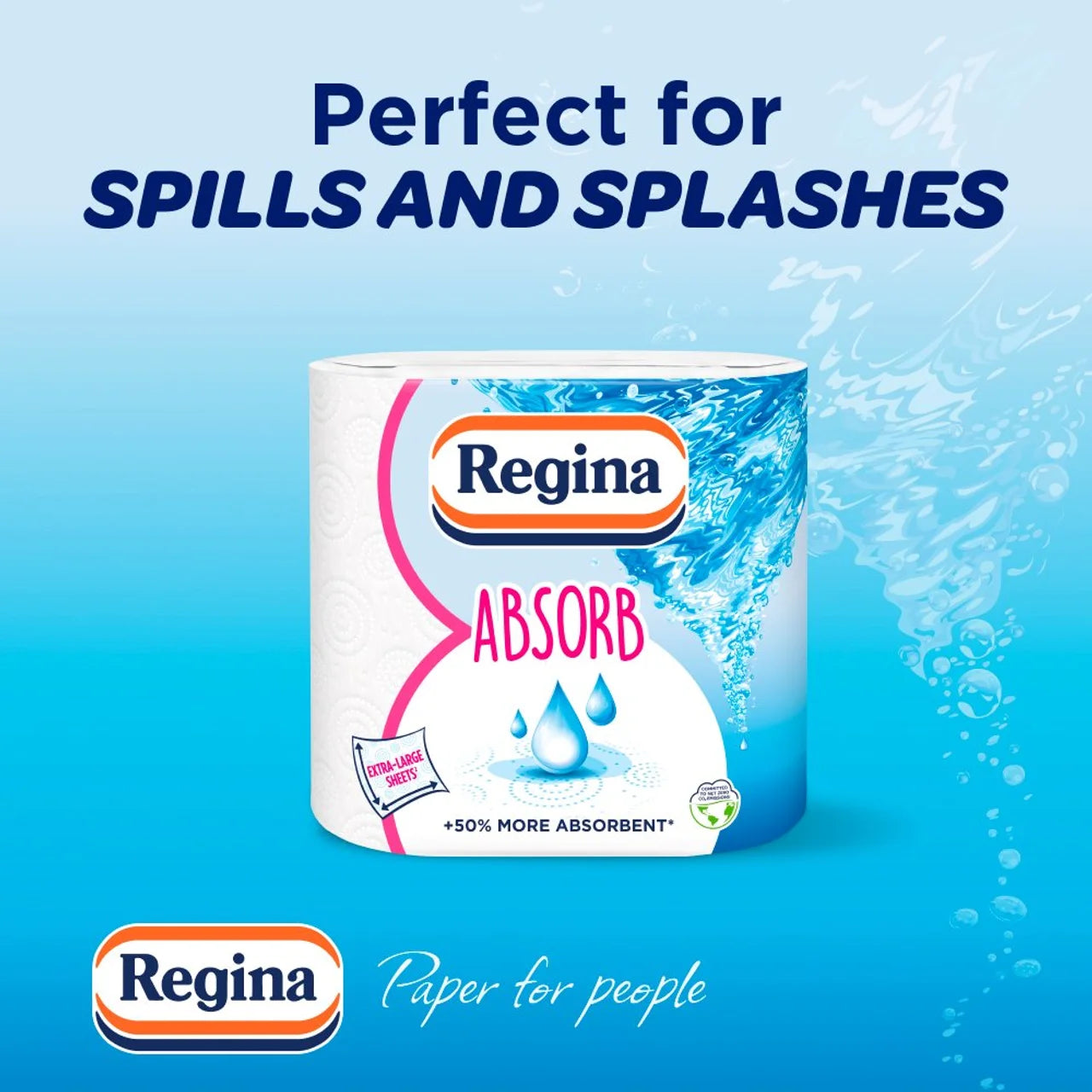 Regina Absorb Kitchen Roll 150 Supersized Sheets 2 Roll