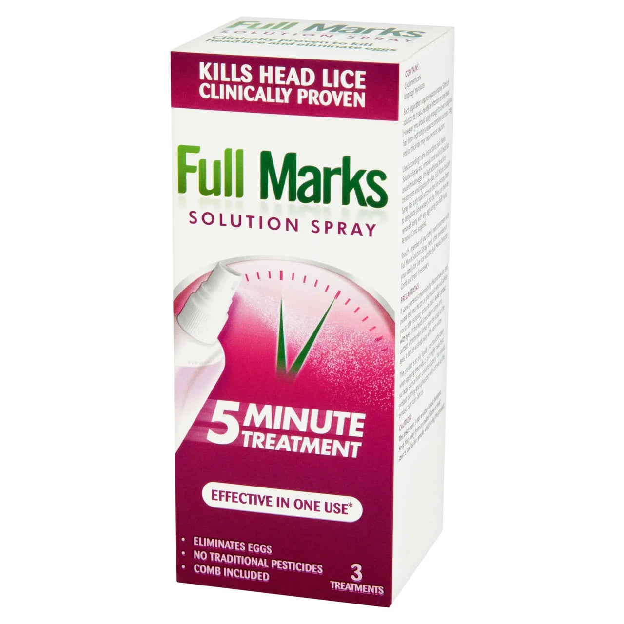Full Marks Head Lice Removal Treatment with Nit Comb 150ml
